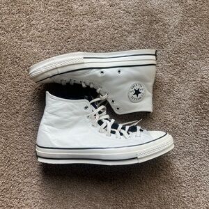 Cream High-Top Converse Sneakers